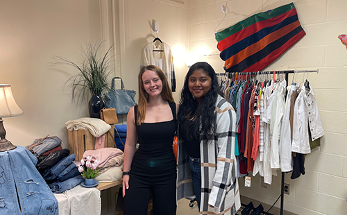 Montgomery College students Debby Safra and Campbell Walsh