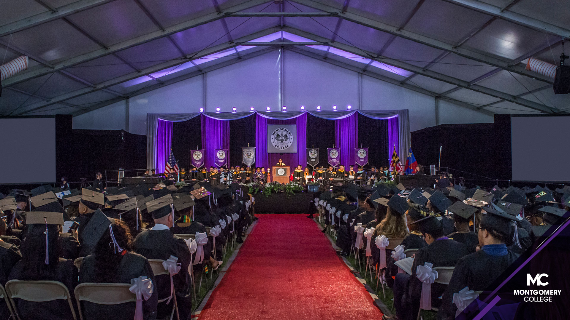 crowd inside tent image