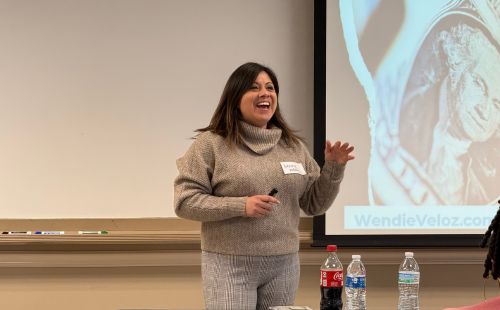 Presenter Wendi Veloz.